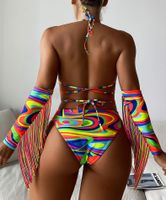 Women's Multicolor Backless 3 Piece Set Bikinis main image 4
