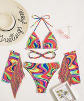 Women's Multicolor Backless 3 Piece Set Bikinis main image 2