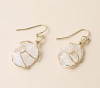 1 Pair Ins Style Geometric Natural Stone Irregular Ear Hook sku image 4