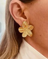 Ins Style Flower Butterfly Stainless Steel Plating Inlay Turquoise 18k Gold Plated Rings Earrings main image 4