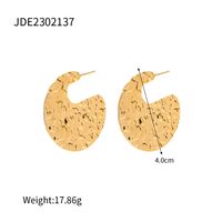 1 Paar Ins-stil Koreanische Art Geometrisch Rostfreier Stahl Überzug 18 Karat Vergoldet Ohrstecker sku image 1