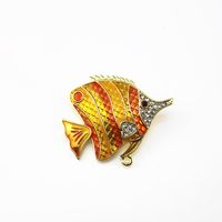 Ethnic Style Beach Fish Alloy Inlay Artificial Gemstones Unisex Brooches sku image 2