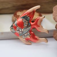 Ethnic Style Beach Fish Alloy Inlay Artificial Gemstones Unisex Brooches main image 3