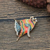 Ethnic Style Beach Fish Alloy Inlay Artificial Gemstones Unisex Brooches sku image 6