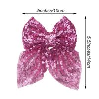 Sweet Simple Style Bow Knot Sequin Handmade Hair Clip main image 2