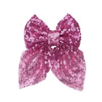 Sweet Simple Style Bow Knot Sequin Handmade Hair Clip sku image 5