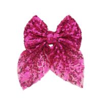 Sweet Simple Style Bow Knot Sequin Handmade Hair Clip sku image 8