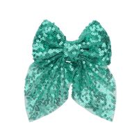Sweet Simple Style Bow Knot Sequin Handmade Hair Clip sku image 9