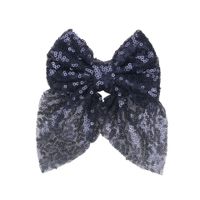 Sweet Simple Style Bow Knot Sequin Handmade Hair Clip sku image 12