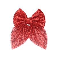 Sweet Simple Style Bow Knot Sequin Handmade Hair Clip sku image 7
