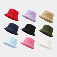 Unisex Classic Style Streetwear Solid Color Wide Eaves Bucket Hat main image 1