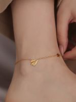 Sweet Simple Style Star Paper Airplane Titanium Steel Plating 18k Gold Plated Women's Anklet main image 5