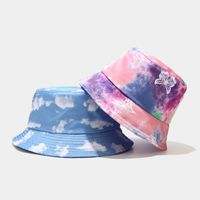 Unisex Hip-hop Retro Color Block Wide Eaves Bucket Hat main image 5