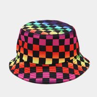 Unisex Hip-hop Retro Color Block Wide Eaves Bucket Hat sku image 4