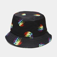 Unisex Hip-hop Retro Color Block Wide Eaves Bucket Hat sku image 8