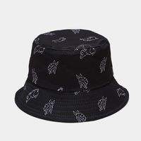 Unisexe Hip Hop Rétro Bloc De Couleur Avant-toit Large Chapeau Seau sku image 15