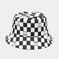 للجنسين هيب هوب ريترو كتلة اللون طنف واسعة قبعة دلو sku image 18