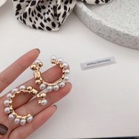 Elegant Retro Flower Alloy Inlay Artificial Gemstones Women's Earrings main image 3