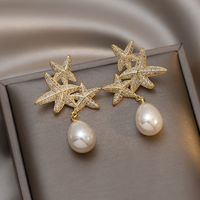 Elegant Retro Flower Alloy Inlay Artificial Gemstones Women's Earrings sku image 57