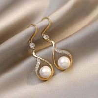 Elegant Retro Flower Alloy Inlay Artificial Gemstones Women's Earrings sku image 39