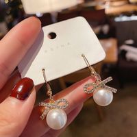 Elegant Retro Flower Alloy Inlay Artificial Gemstones Women's Earrings sku image 6