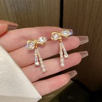 Elegant Retro Flower Alloy Inlay Artificial Gemstones Women's Earrings sku image 63
