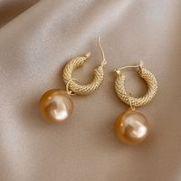 Elegant Retro Flower Alloy Inlay Artificial Gemstones Women's Earrings sku image 15