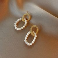Elegant Retro Flower Alloy Inlay Artificial Gemstones Women's Earrings sku image 14
