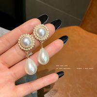 Elegant Retro Flower Alloy Inlay Artificial Gemstones Women's Earrings sku image 54