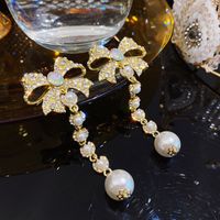 Elegant Retro Flower Alloy Inlay Artificial Gemstones Women's Earrings sku image 69