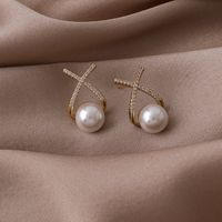 Elegant Retro Flower Alloy Inlay Artificial Gemstones Women's Earrings sku image 17