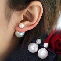 Elegant Retro Flower Alloy Inlay Artificial Gemstones Women's Earrings sku image 1