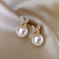 Elegant Retro Flower Alloy Inlay Artificial Gemstones Women's Earrings sku image 45