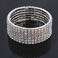 Lujoso Geométrico Metal Embutido Diamantes De Imitación Mujeres Pulsera sku image 6