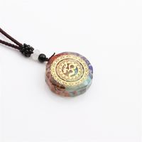 Wholesale Jewelry Casual Ethnic Style Tree Stainless Steel Resin Pendant Necklace Long Necklace sku image 1
