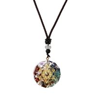 Wholesale Jewelry Casual Ethnic Style Tree Stainless Steel Resin Pendant Necklace Long Necklace sku image 7