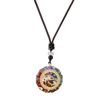 Wholesale Jewelry Casual Ethnic Style Tree Stainless Steel Resin Pendant Necklace Long Necklace sku image 6