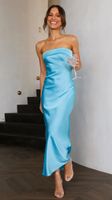 Women's A-line Skirt Elegant Boat Neck Zipper Sleeveless Solid Color Maxi Long Dress Banquet main image 3