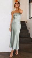 Women's A-line Skirt Elegant Boat Neck Zipper Sleeveless Solid Color Maxi Long Dress Banquet main image 2