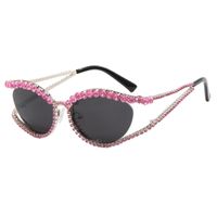 Y2k Hip-hop Punk Color Block Pc Special-shaped Mirror Diamond Frameless Women's Sunglasses main image 4