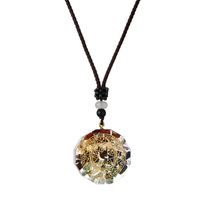 Wholesale Jewelry Casual Ethnic Style Tree Stainless Steel Resin Pendant Necklace Long Necklace sku image 2