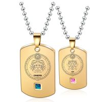 Simple Style Constellation Stainless Steel Titanium Steel Plating 18k Gold Plated Pendant Necklace main image 1
