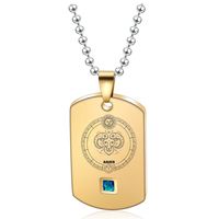 Simple Style Constellation Stainless Steel Titanium Steel Plating 18k Gold Plated Pendant Necklace sku image 32