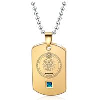 Simple Style Constellation Stainless Steel Titanium Steel Plating 18k Gold Plated Pendant Necklace sku image 28