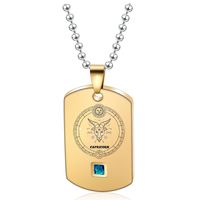 Simple Style Constellation Stainless Steel Titanium Steel Plating 18k Gold Plated Pendant Necklace sku image 29