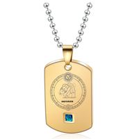 Simple Style Constellation Stainless Steel Titanium Steel Plating 18k Gold Plated Pendant Necklace sku image 31