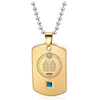 Simple Style Constellation Stainless Steel Titanium Steel Plating 18k Gold Plated Pendant Necklace sku image 26