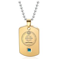 Simple Style Constellation Stainless Steel Titanium Steel Plating 18k Gold Plated Pendant Necklace sku image 30