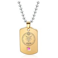 Simple Style Constellation Stainless Steel Titanium Steel Plating 18k Gold Plated Pendant Necklace sku image 41