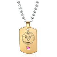 Simple Style Constellation Stainless Steel Titanium Steel Plating 18k Gold Plated Pendant Necklace sku image 37